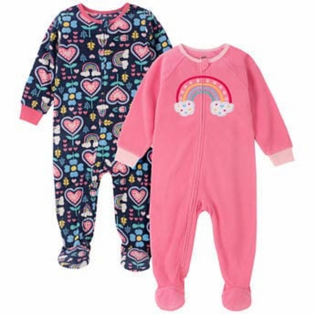 Kids Headquarters Kids' 2-pack Blanket Sleeper, Dark Pink